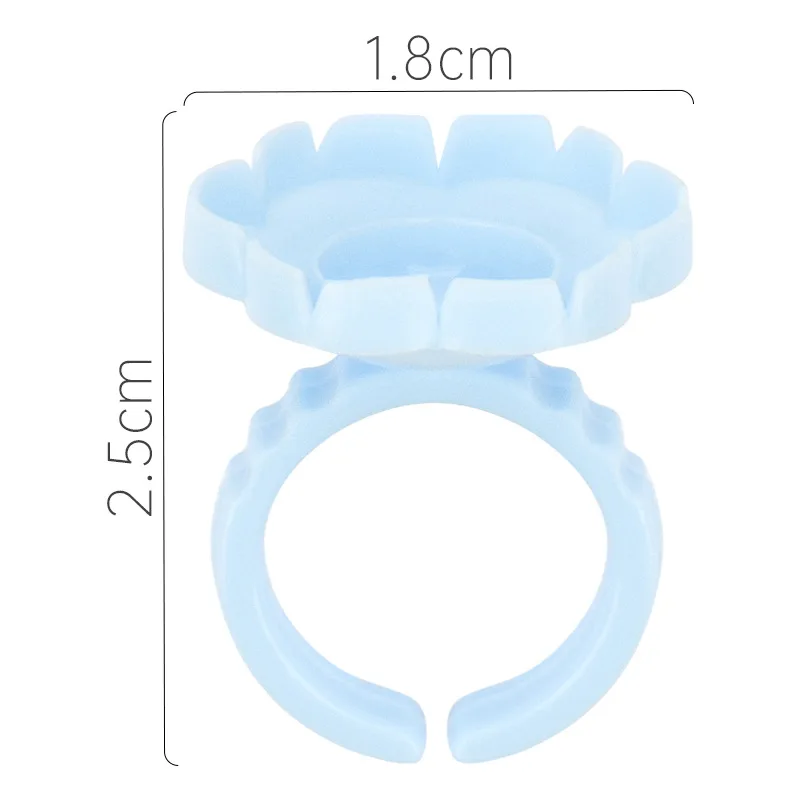 100pcs Disposable Glue Ring Cup For Lashes Fan Tattoo Pigment Holder Eyelash Extension Container Glue Holder Makeup Supplies