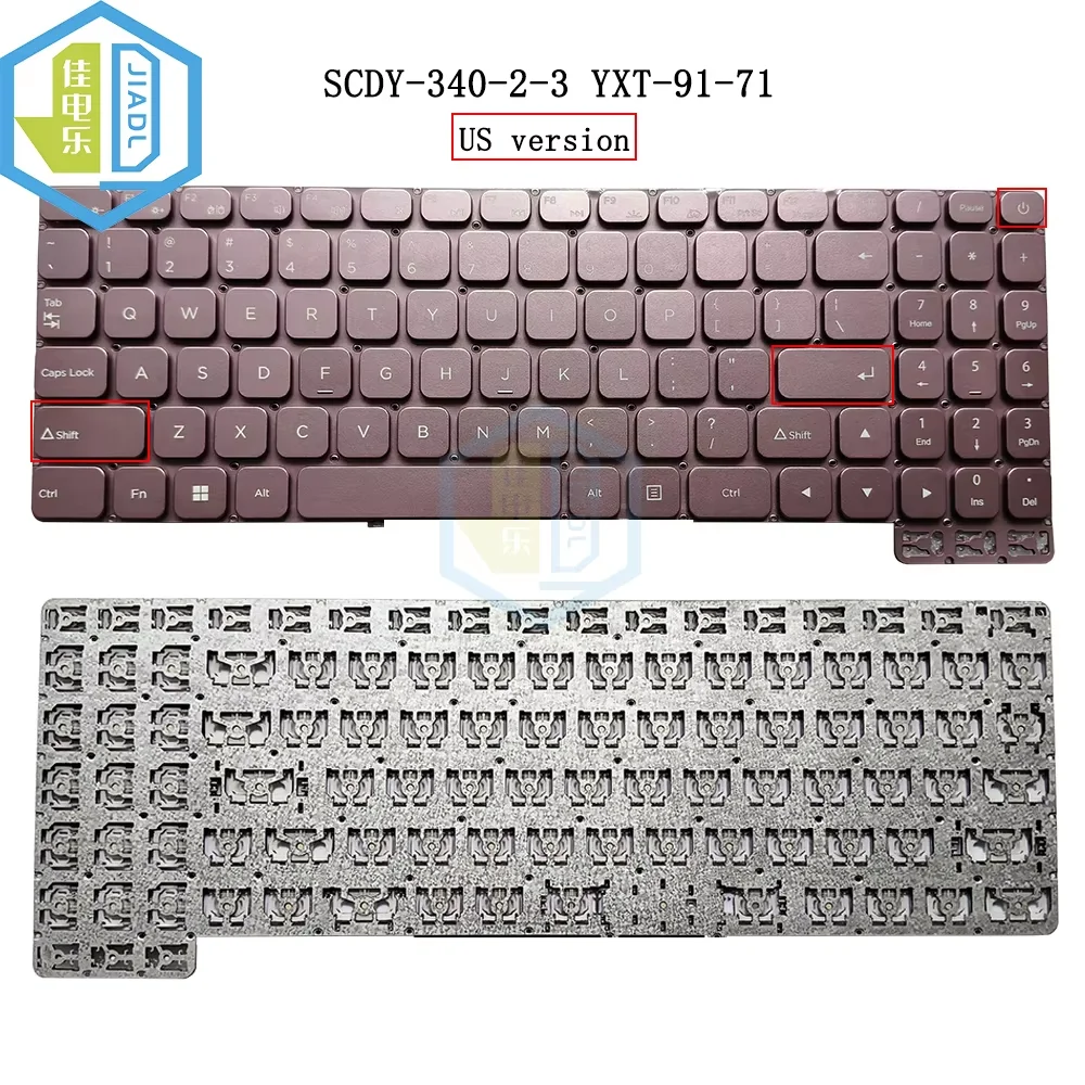 Newest US English laptop keyboard For Azerty AZ-1511 SCDY-340-2-3 YXT-91-71 rose gold silver English no frame keyboard