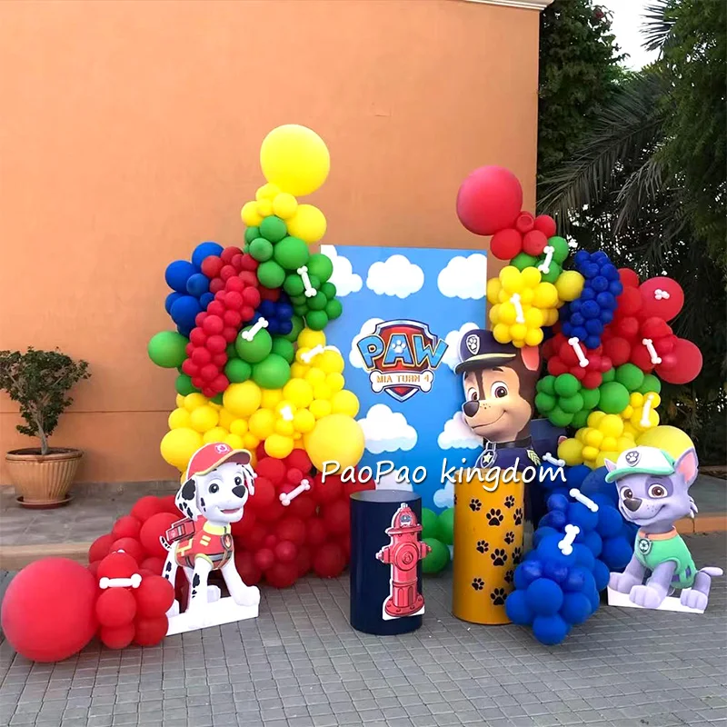 Niedliche PAW Patrol Folienballons Bogen-Girlanden-Set Latexballons Zahlenballons Geburtstag Babyparty Dekoration Geschenk