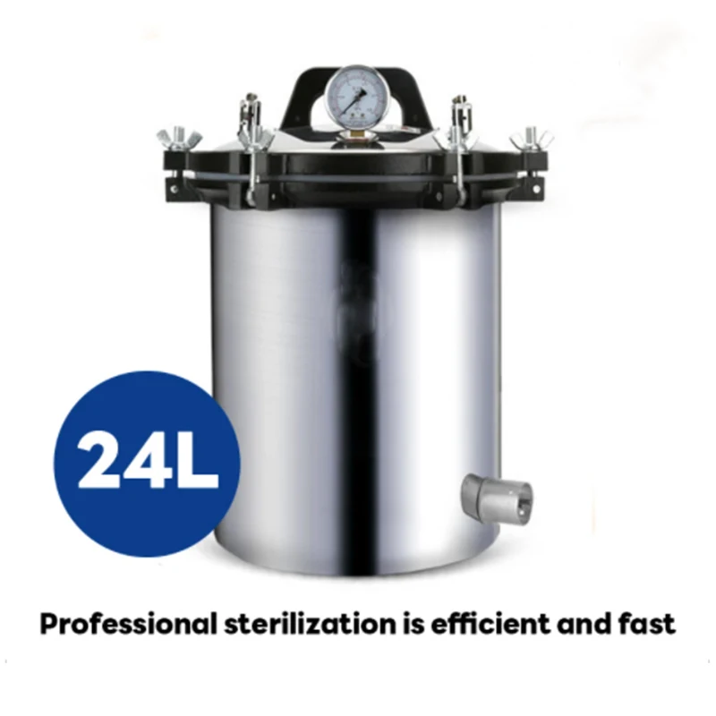 18L Laboratory Portable Autoclave Full Stainless Pressure Steam Sterilizer Autoclave