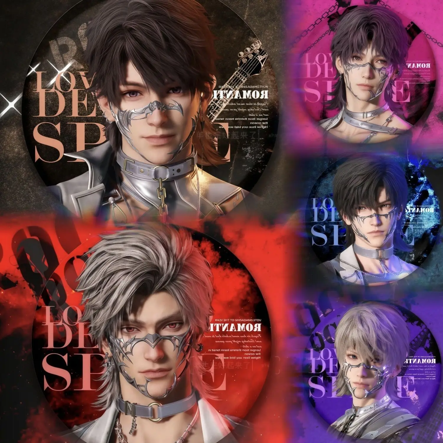 「愛と深宇宙」周辺ロック男性スターシリーズ自作ブリキバーバッジ高外観レベルペンダントギフト Sylus