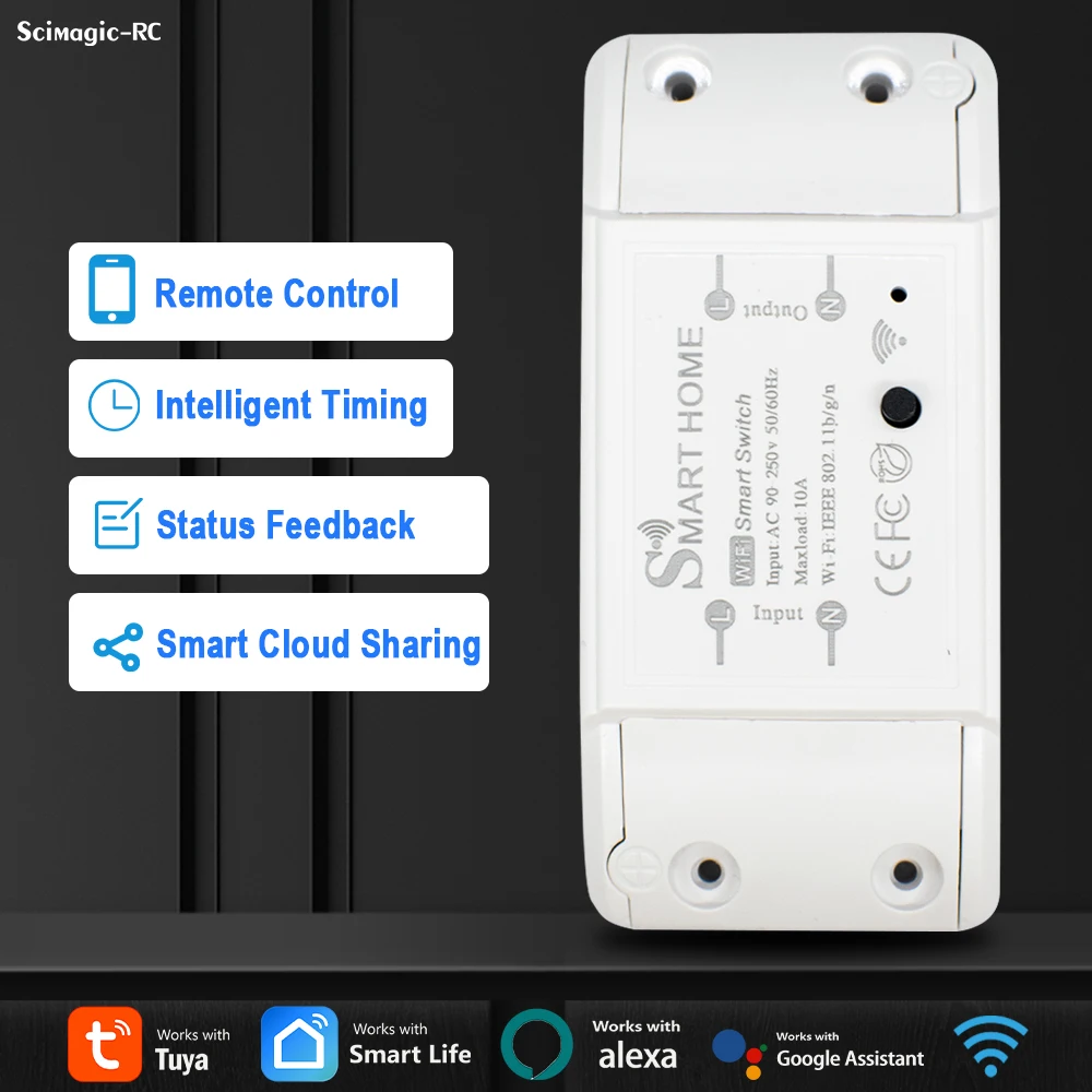 

Мини-модуль Wi-Fi прерыватель d' самостоятельнолыж sans fil TUYA APP jwcommande прерыватель Maison intelligente avec Alexa Google Home