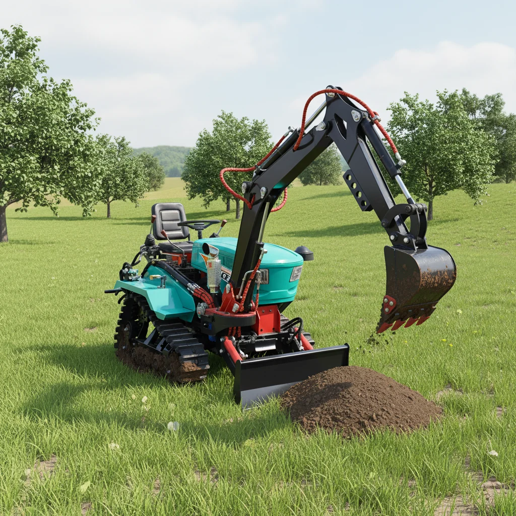 Mini Rubber Track Crawler Tractor 16HP 28HP Agricultural Farm Machine Cultivator Rotary Tiller Plower for Orchard Garden