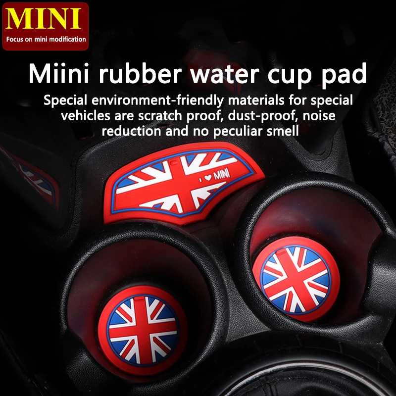 

For Mini Cooper Water Coaster F55 F54 Non-slip Pad F56 F60 Cup Slot Storage Pad