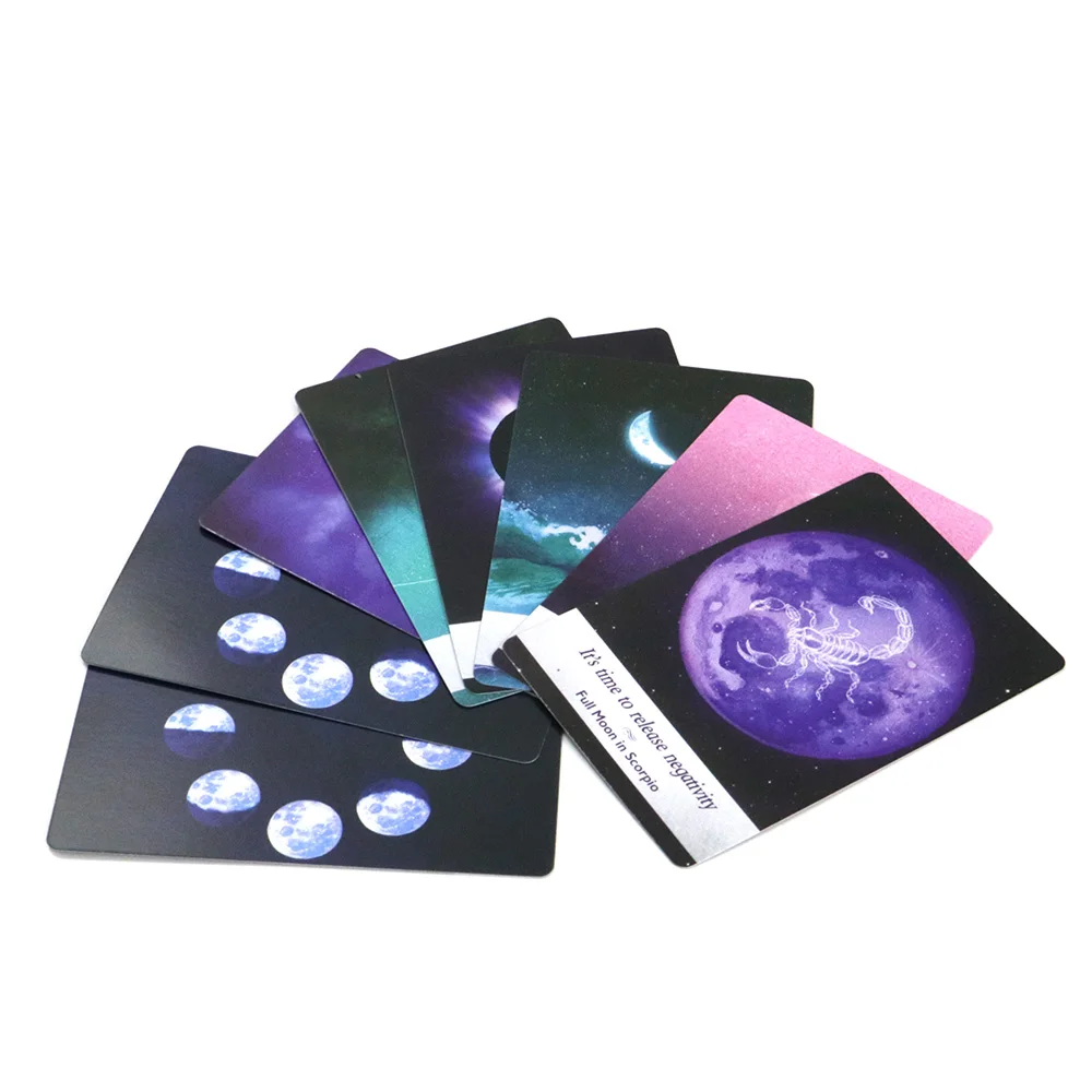 Moonology Manifestation Oracle Tarot Cards Board Game For Fate Divination Entertainment Party Game Entertainment Parties