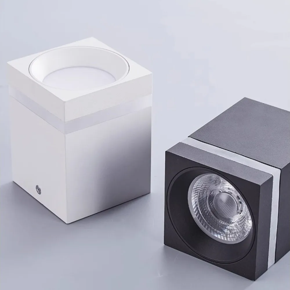 LED square surface mounted spotlights Bedroom living room ceiling lights Home COB corridor corridor downlights