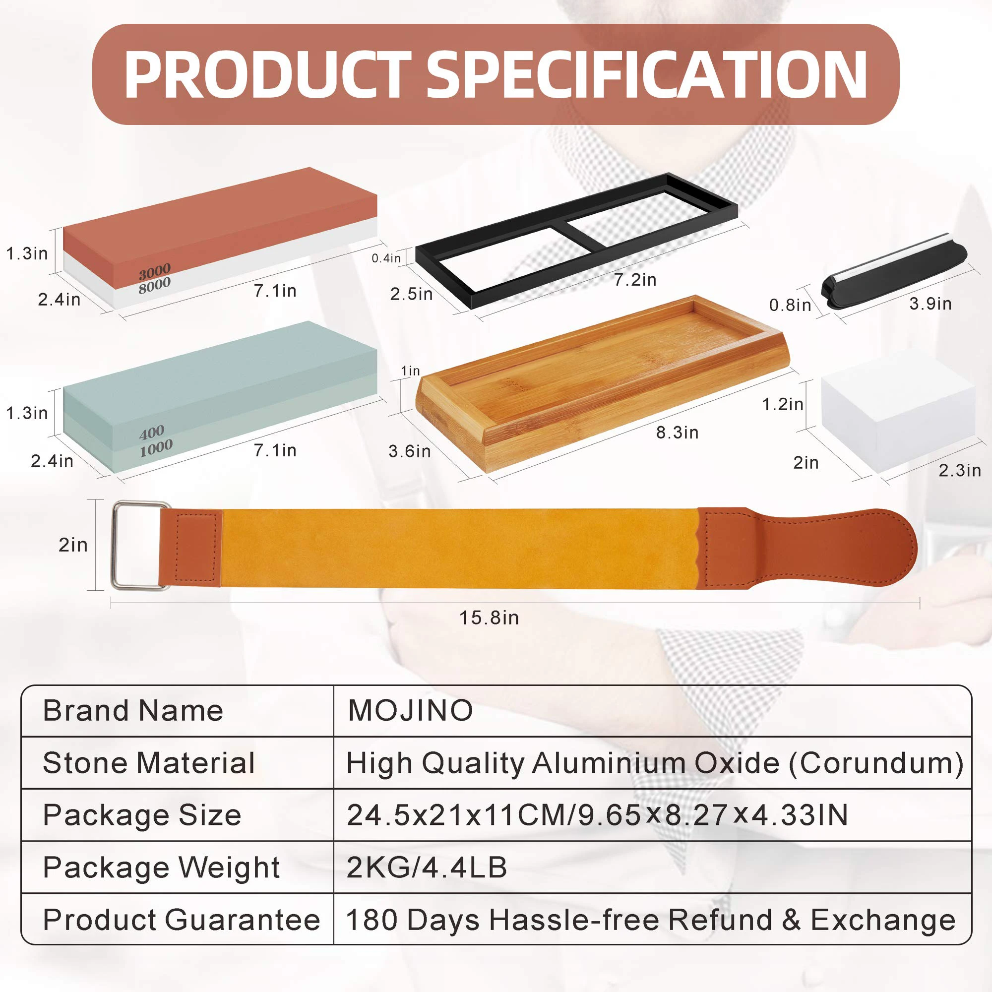 Knife Sharpening Stone Set Dual Grit Waterstone Knife Sharpener Kit Grinding Stone Water Stone Kitchen Tool