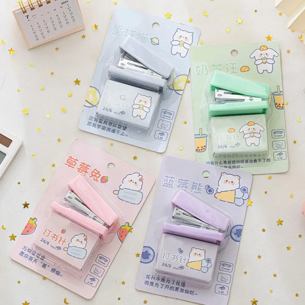 Bind Long Lasting Lovely Doggy Pattern No.12 Mini Stapler Paper Binding Machine Study Accessories