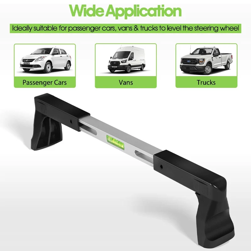 Herramienta de alineación de nivel de volante para vehículos de pasajeros, furgonetas y camiones con diámetro interno del volante 270 mm-340 mm