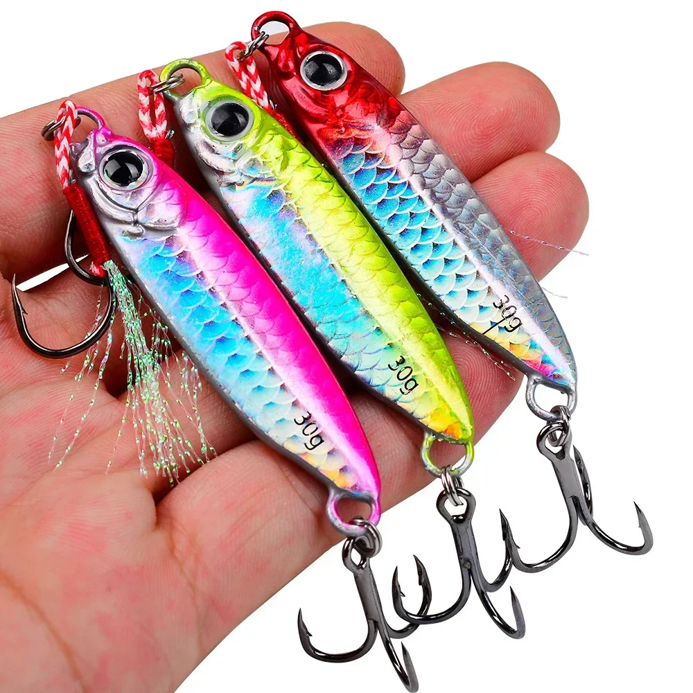 

5PC 7-30g Fishing Luya Fake Bait Trolling Sea Fishing Boat Spanish Mackerel Long-distance Investment Luya Iron Plate Set