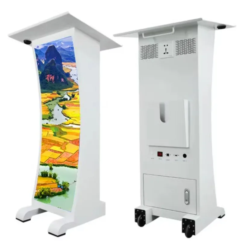 The lectern LED screen is removable, suitable for classrooms and auditoriums