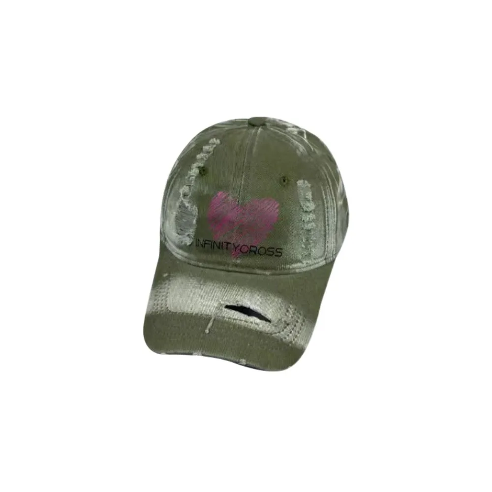 

Vintage Cotton Love Baseball Hat Adjustable Sunscreen Letter Baseball Cap Sun Hat Soft Top Hole Peaked Cap Travel