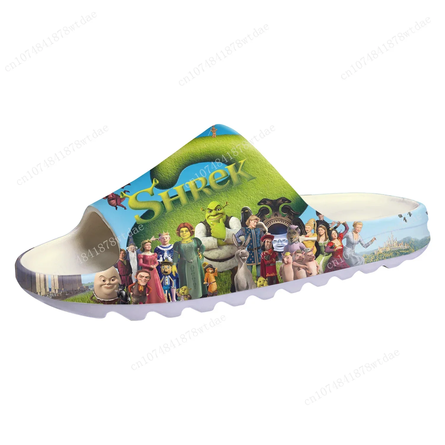 S-Shrek Soft Sole Sllipers Mens Womens Teenager Home Clogs Anime Cartoon Comics Step In Water Shoes on Shit Customize Sandals