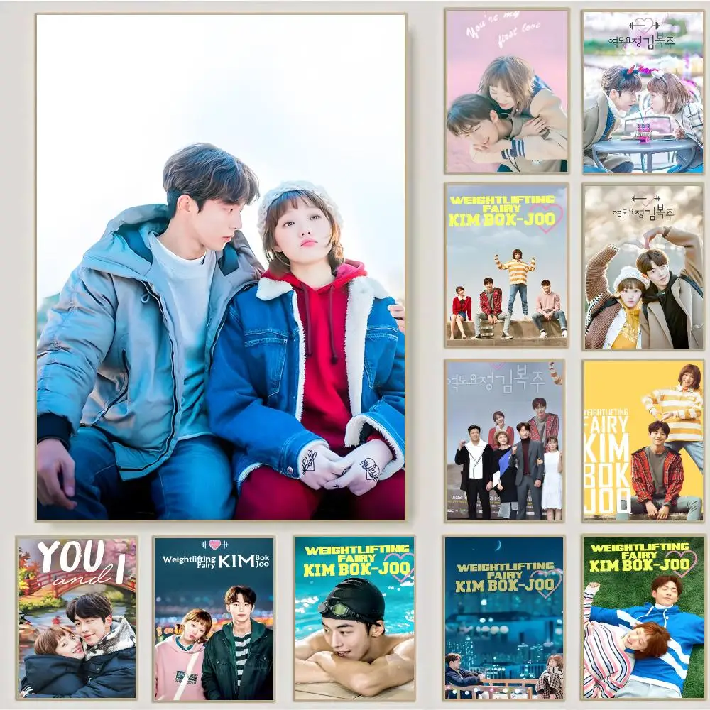 Weightlifting Fairy Kim Bok-joo Drama Poster Waterproof Sticky Wall Art Print For Bedroom Living Room Hallway Bar Home Decor