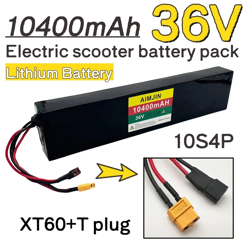 

for 750W-1000W Electric Scooter Battery with BMS 10S4P 36V 10400mAh Electric Scooter Lithium Battery 18650 battery pack 36V