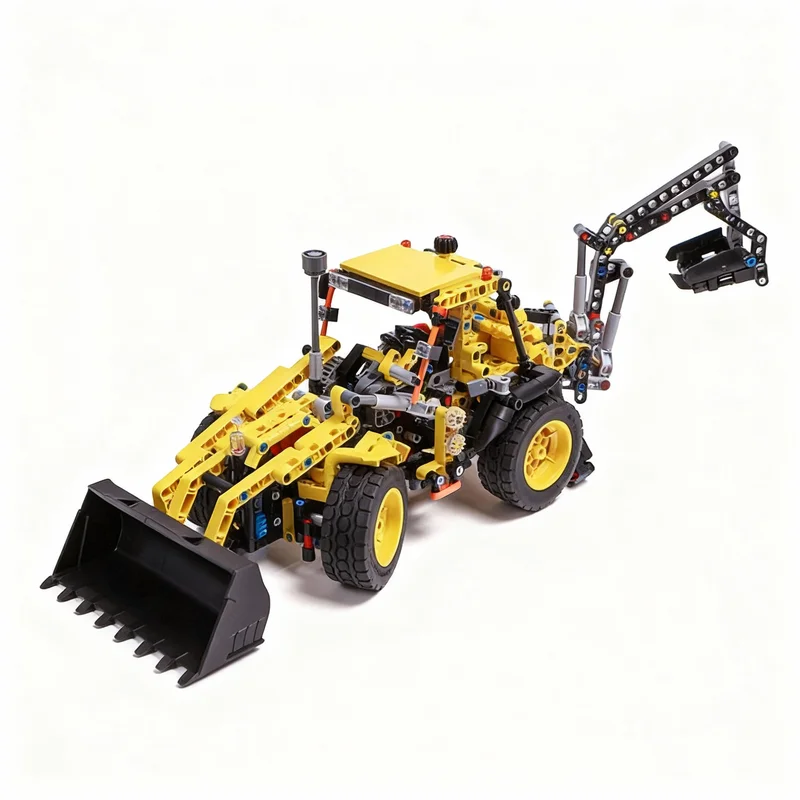 

802pcs MOC Backhoe Loader Technical Model Building Blocks Construction Toy Christmas Gifts DIY Creative Idea Education Birthday