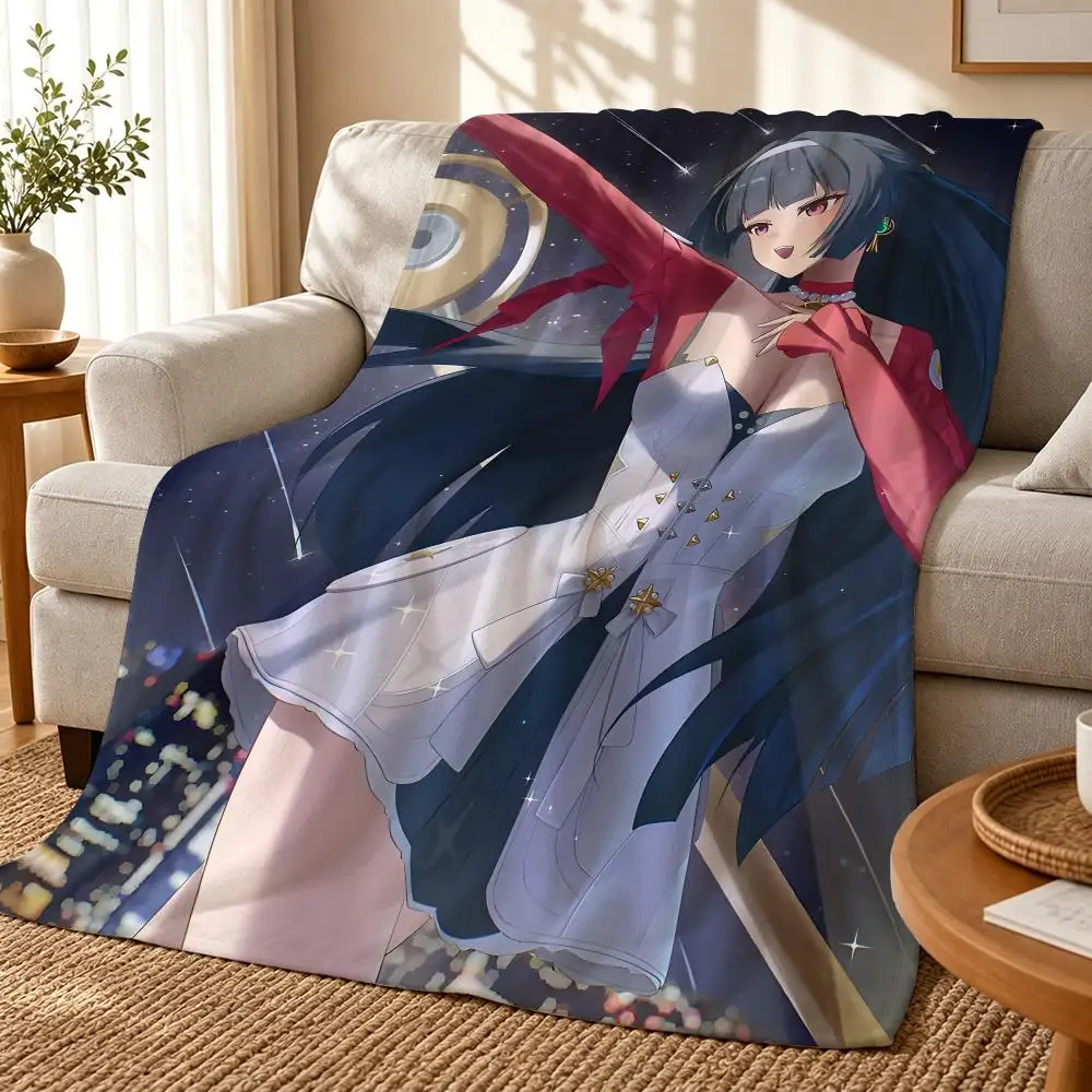 Astra Yao Zenless Zone Zero Throw Flannel Throw Blanket Soft Lightweight Blanket for Sofa Couch Bed Office Naps Travel Home