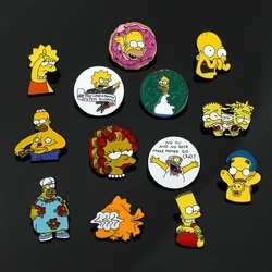 The Simpsons Hard Enamel Pins Collection Cartoon Brooch Backpack Hat Bag Collar Badge Denim Collar Lapel Pin Jewelry Kids Gift