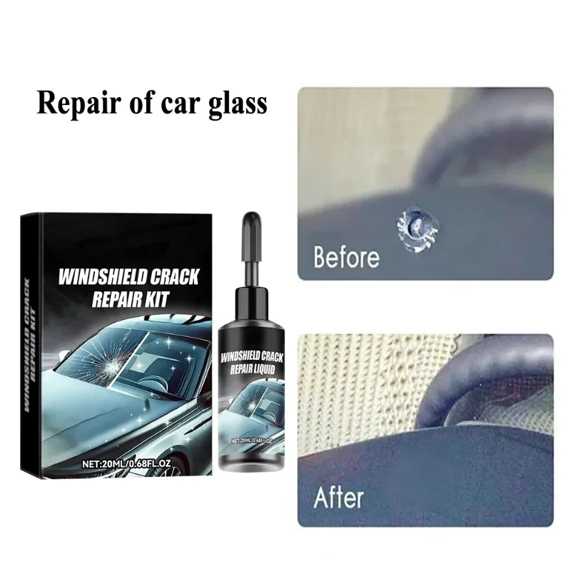 طقم إصلاح الكراك الزجاجي لشقوق الزجاج الأمامي للسيارة والخدوش والرؤية الواضحة وسائل إصلاح الكراك اللاصق