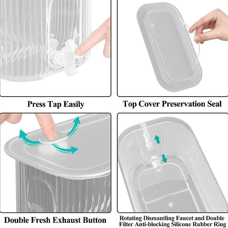 

2026 + диспенсер для напитков для вечеринок, диспенсер для напитков для холодильника, кран для диспенсера для льда и заглушка для герметика
