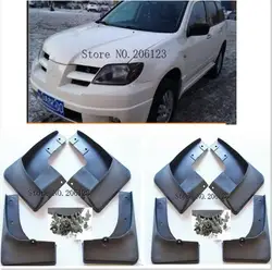 Mud Flap For Mitsubishi Outlander 2003 2004 2005 2006 Front Rear Molded Car Mud Flaps Mudflaps Splash Guards Mudguards Fender