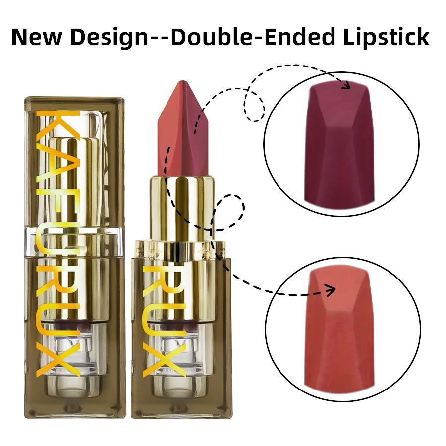 6 色グリッターツートン口紅紫黒 Matte1pc 口紅化粧品使いやすいリップティントメイクアップリップ美容赤い顔料