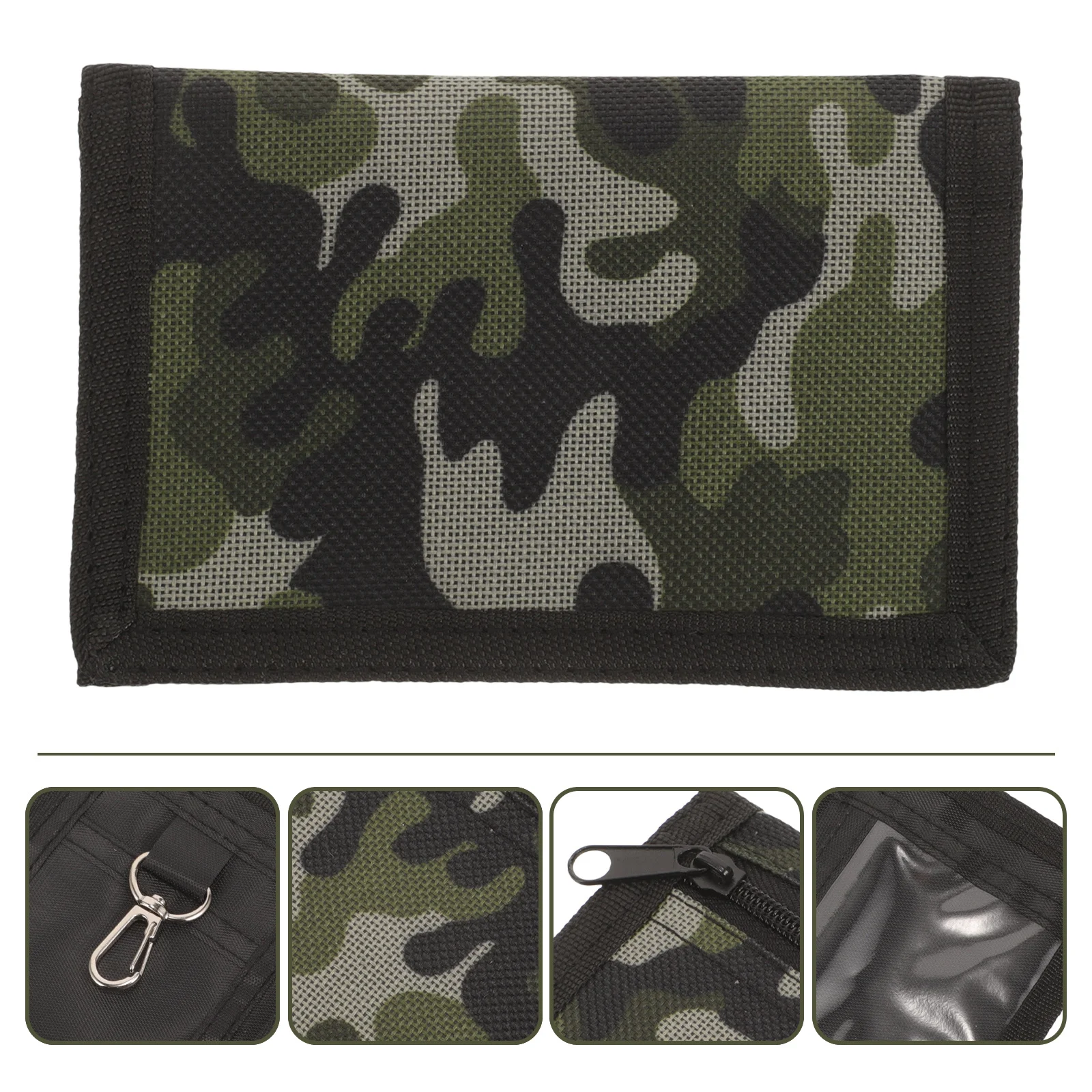 

Travel Small Wallet Camo Polyester Men Credit Card Holder Portable Lightweight Coin Purse Small Purse Travel Men Wallet