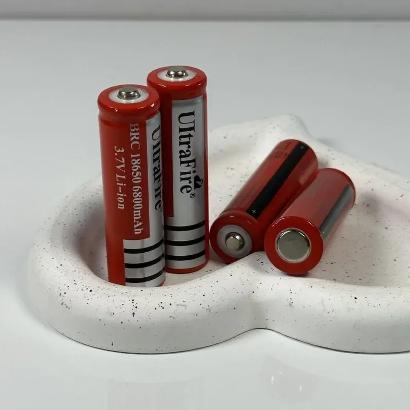 Rechargeable 18650 Li-ion Battery 3.7V 6800mAh Button Top Lithium Ion Cell For Flashlights Torch Replacement Power Stable Output