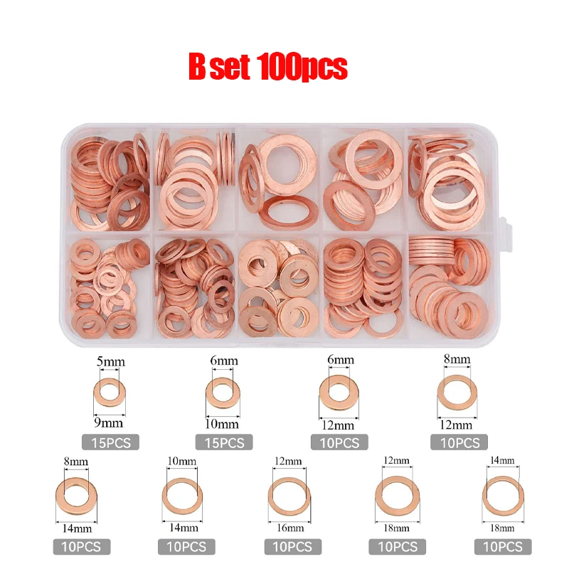 100Pcs Copper Washe…