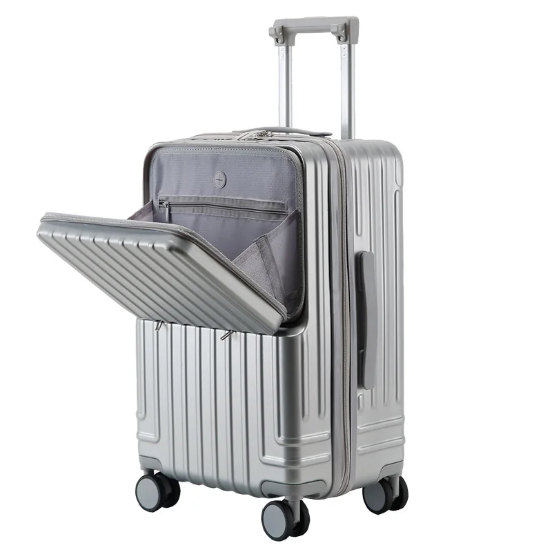 Multifunctional password universal wheel front opening trolley suitcase H083