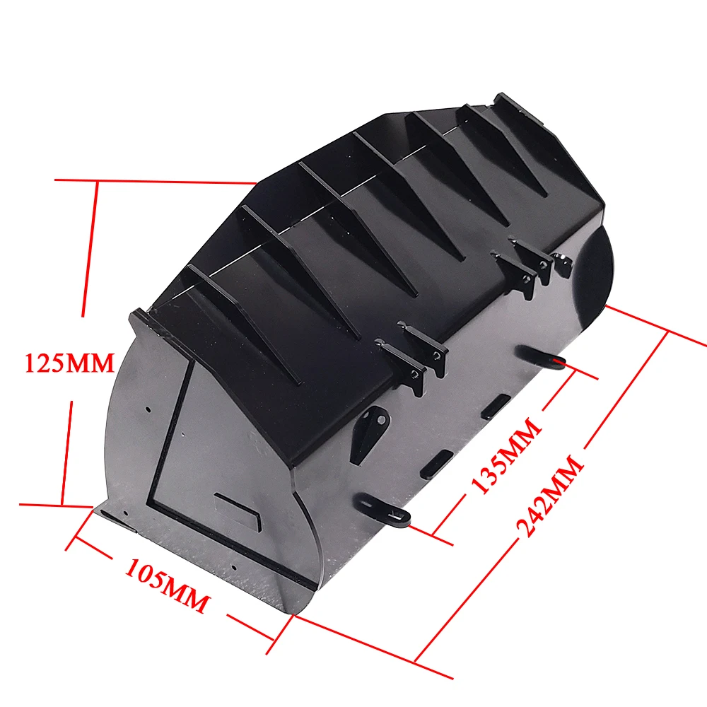 WA480 Toothless Loader Bucket for 1/14 RC Hydraulic Wheel Loader Construction Vehicle Model Metal Parts