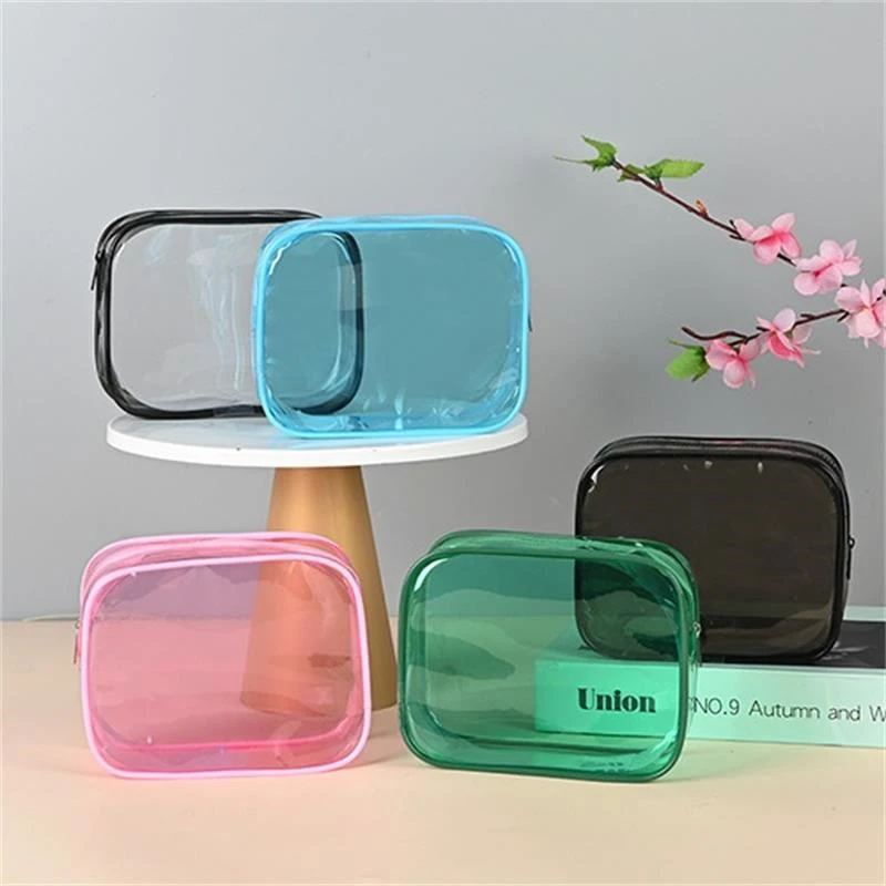 

PVC Transparent Cosmetic Bag Simple Ladies Large Capacity Travel Portable Waterproof Sundry Storage Toiletry Bag