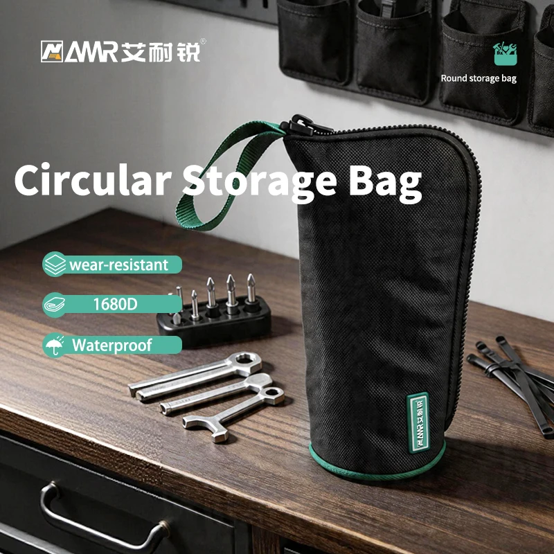 

AMR Thickened Tool Bag Circular Portable Bag Household Multi‑Purpose Handbag Wear‑Resistant Organizer