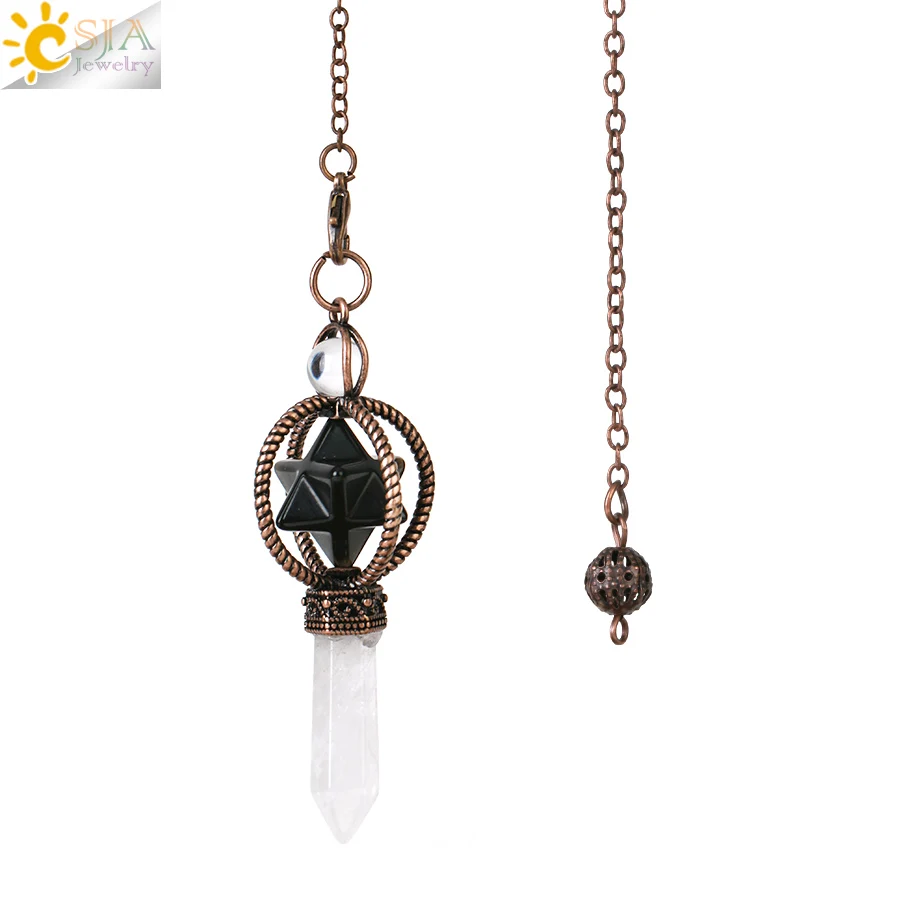 CSJA Esotericism Crystal Pendulum for Dowsing & Divination