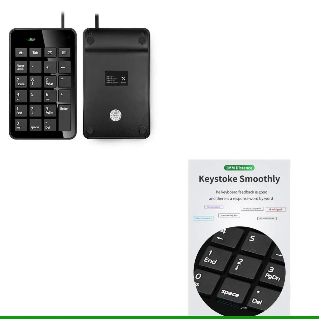 

U55C 23 Keys Mini Numeric Keyboard USB Portable Numpad for Accounting Keypad