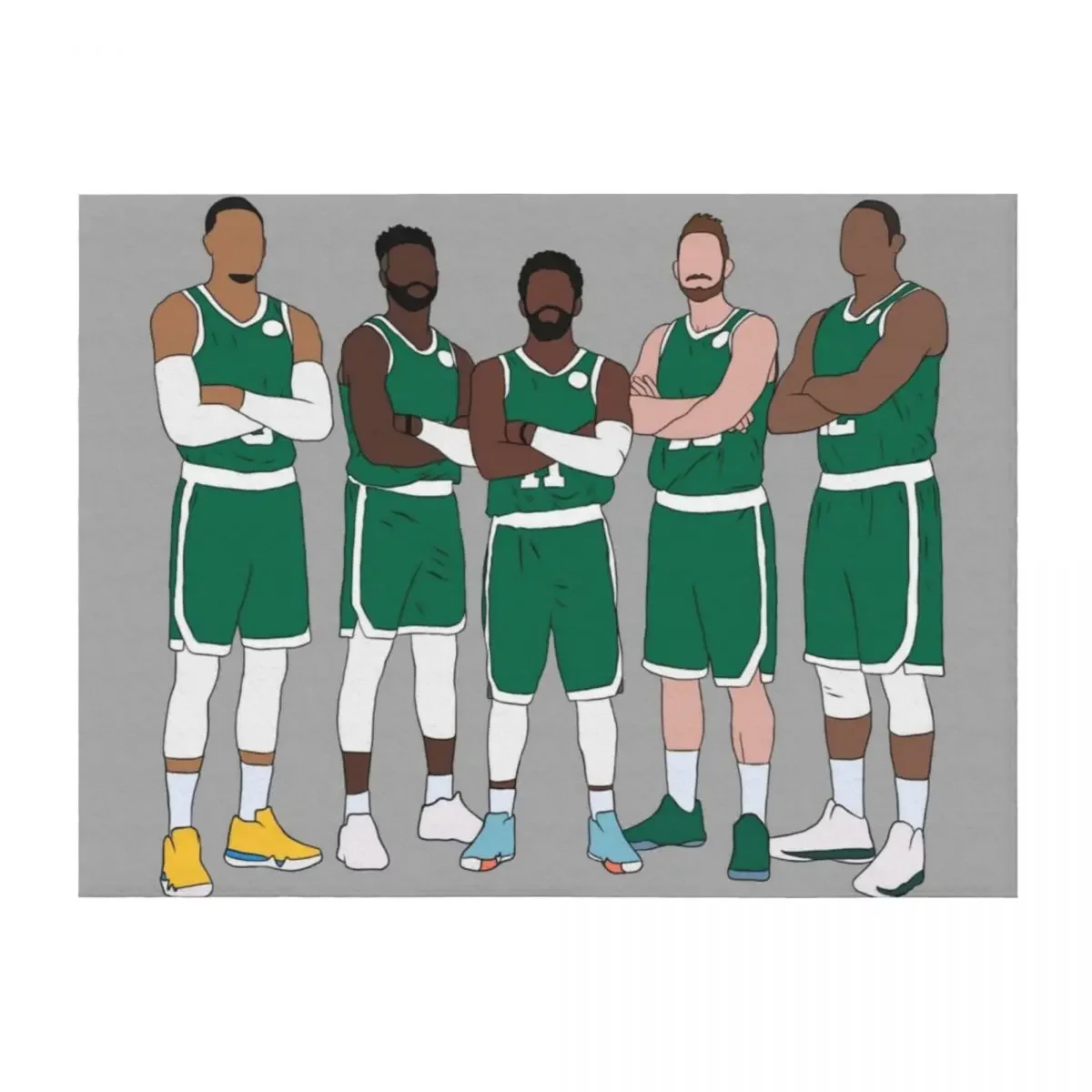 

The Celtics' Big 5 Throw Blanket Sofa Quilt Plush christmas decoration Decorative Sofas Blankets