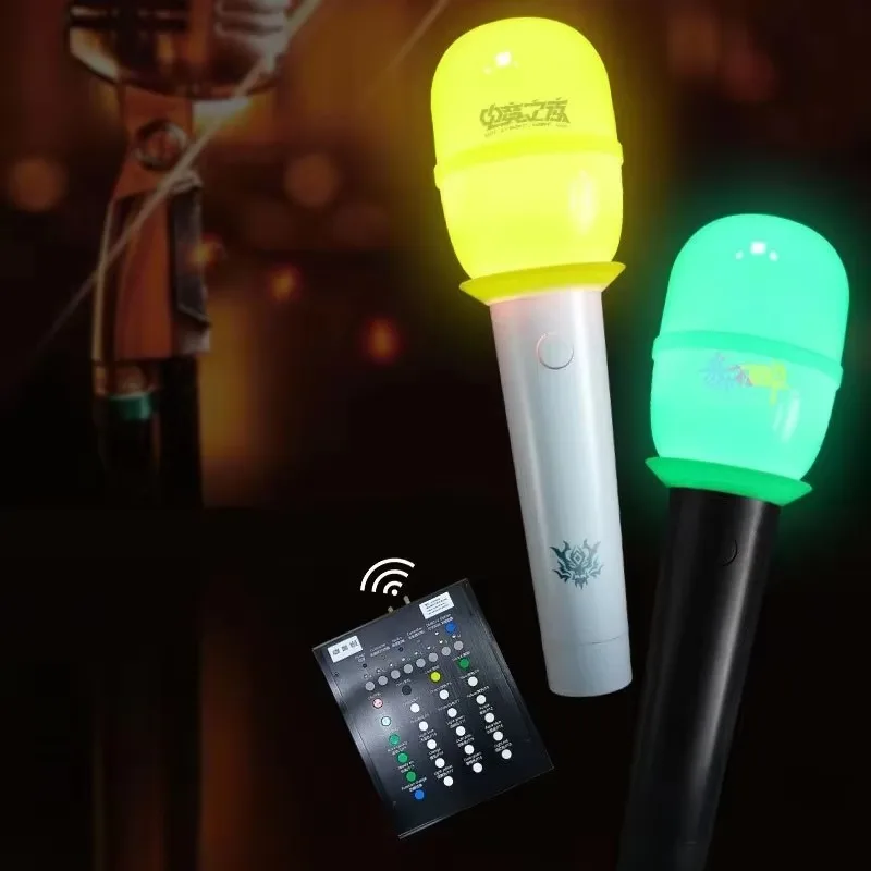 Factory Wholesale Hallyu Fan Club Concert Support Personalized Luminous Microphone Lamp Post Customized Lamp Post with Logo