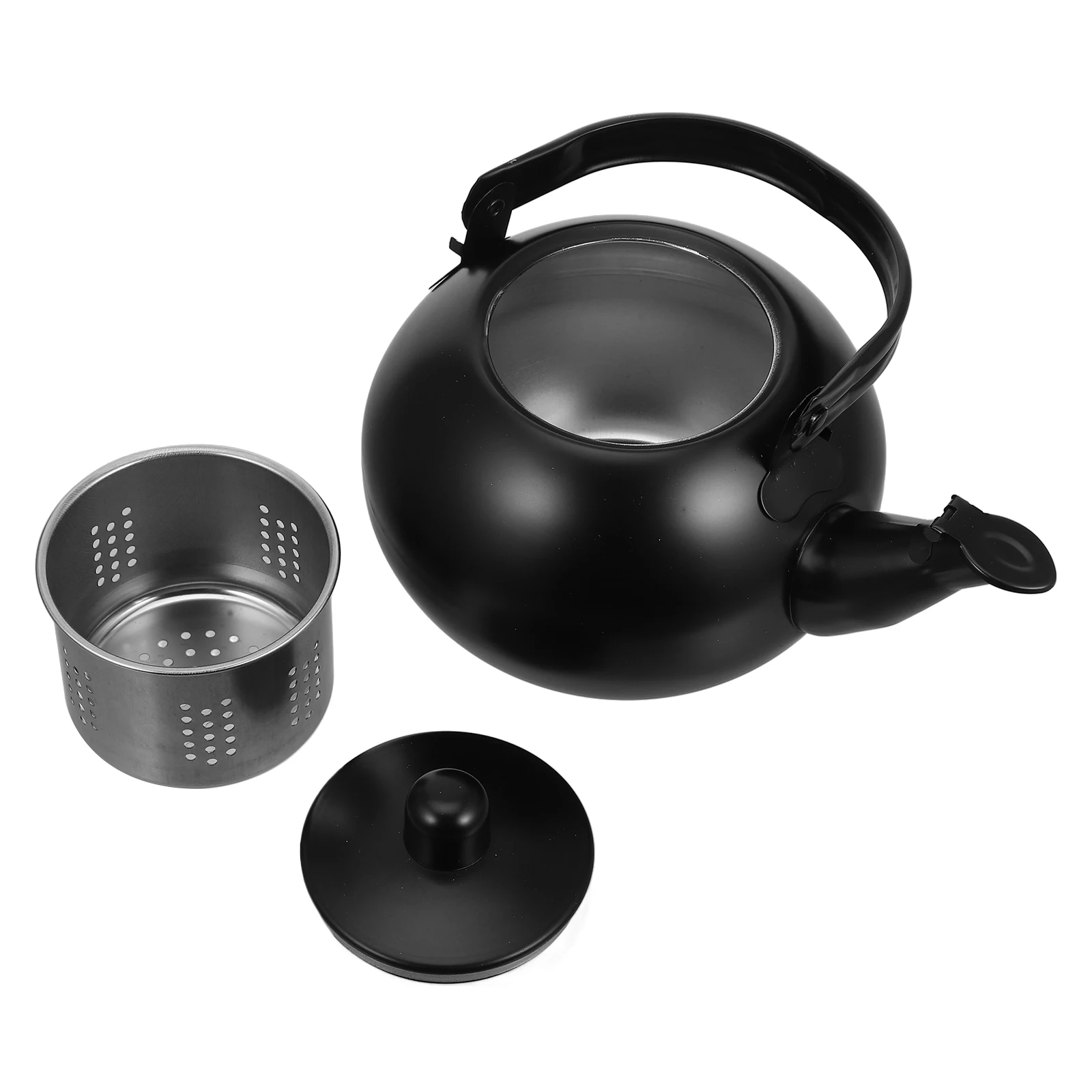 

1L Stovetop Kettle Stainless Steel Teapot Loose Leaf Teapot Metal Tea Pot With Handle Coffee Kettle Home Tea Kettle