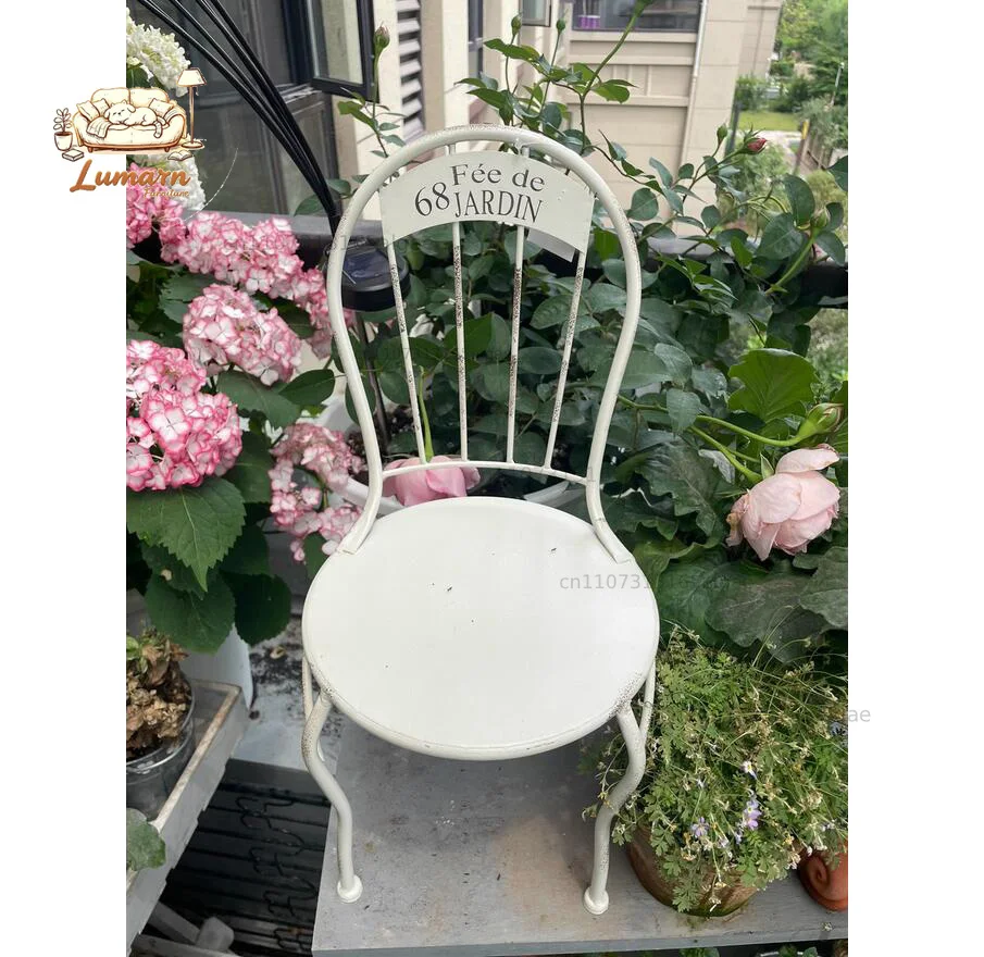 Vintage Retro Flowerpot Rising Mini Metal Chair Flower Stand