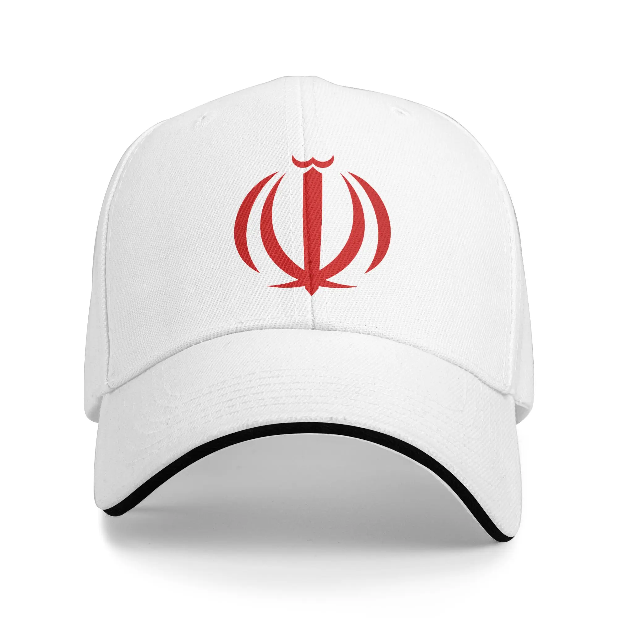 Personalized Emblem of Iran Flag Baseball Cap Women Men Breathable Iranian Patriotic Dad Hat Sports Snapback Hats