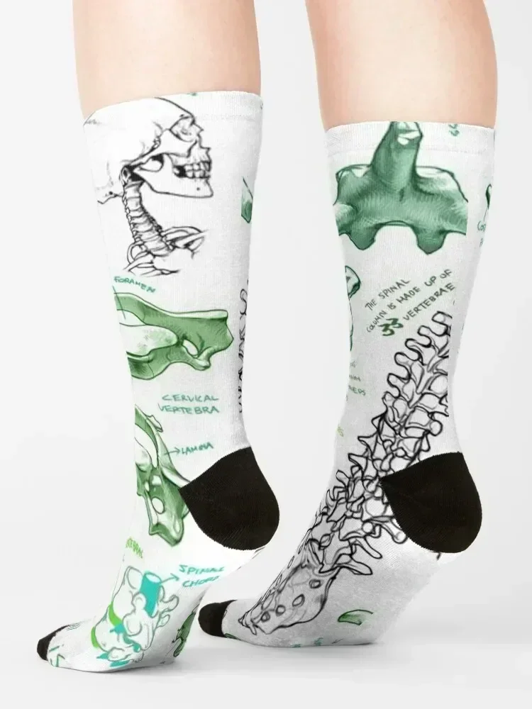 جوارب Spine Socks غير قابلة للانزلاق لرياضات التنس والترفيه الفاخرة للرجال والنساء