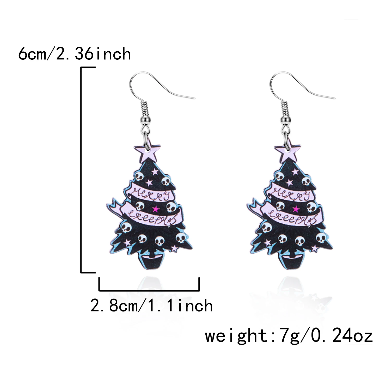 Punk Halloween Geist Ohrringe für Frauen Acryl Cartoon Blume Tropfen Baumeln Ohrring Nette Weiße Geist Urlaub Schmuck Geschenke – Detail 16