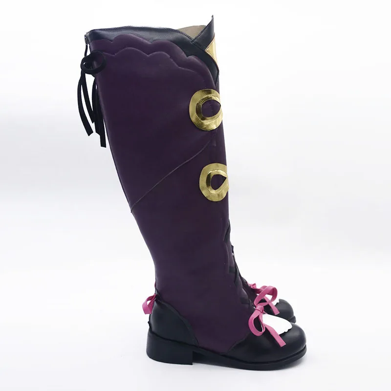 Jogo genshin impacto yunjin cosplay sapatos boot feminino menina yun jin traje halloween carnaval personalizado role play prop botas