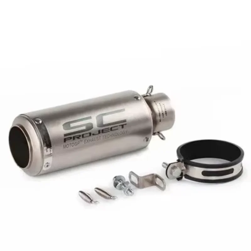 

Exhaust Stainless Steel Slip-On Exhaust 51mm/60mm SC Exhaust Pipe Replacement For Dirt Bike Street Bike Scooter ATV NEW