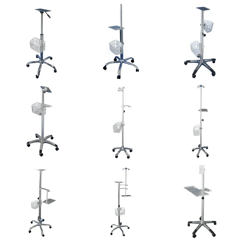 Medical Trolley Stand Mobile Cart Hospital Clinic Laptop Desktop Holder Host Mobile Aluminium Mobile Stand Table Trolley Cart - view 4