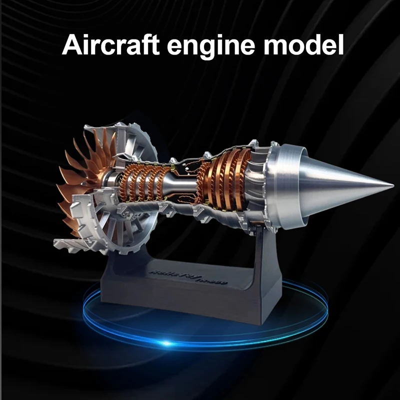 MINI Turbofan Jet เครื่องยนต์การบินรุ่นการทดลองทางวิทยาศาสตร์รุ่นเยาวชนการศึกษาวัสดุเครื่องประดับ