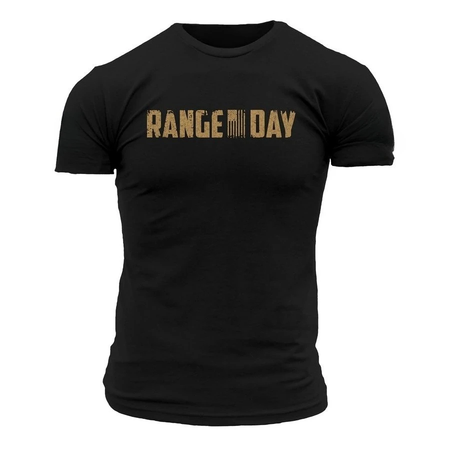 Range Day T-Shirt - Black Graphic Printing High-end Luxury Unisex Style Both of Men and Women