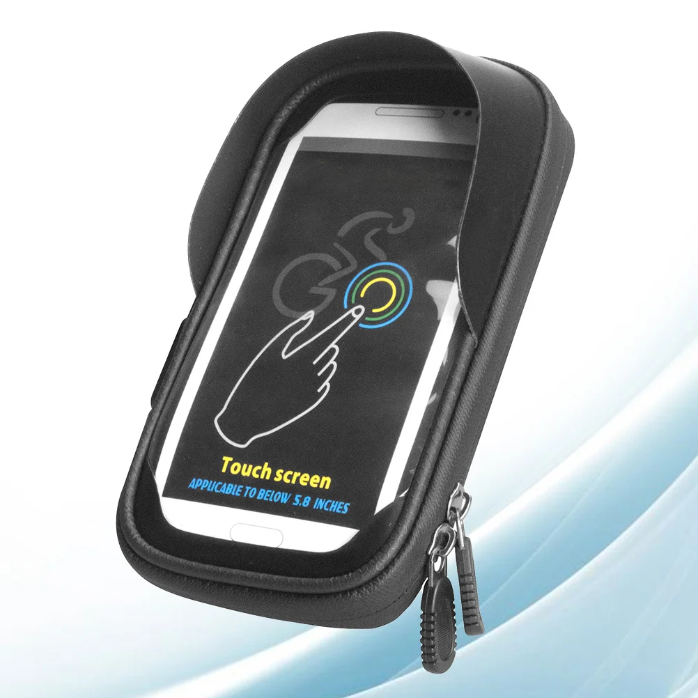 

Bike Phone Bag 6 Inch Waterproof Handlebar Bag Shockproof Tpu Front Frame Mount For Long Ride Cycling Storage