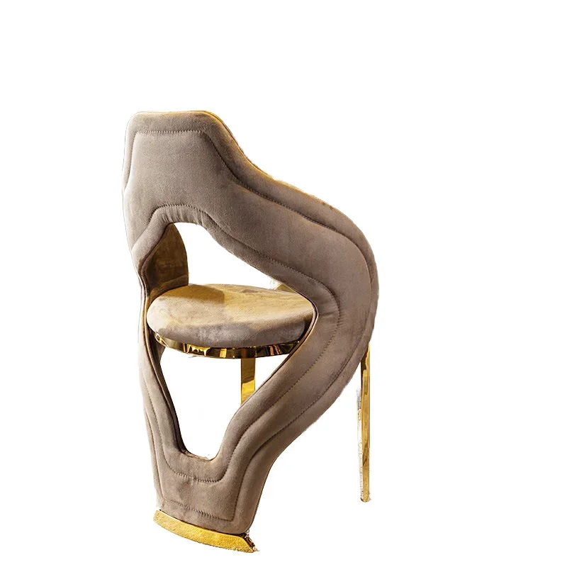 Light luxury modern minimalist designer style artistic sense high-end single restaurant study villa chair