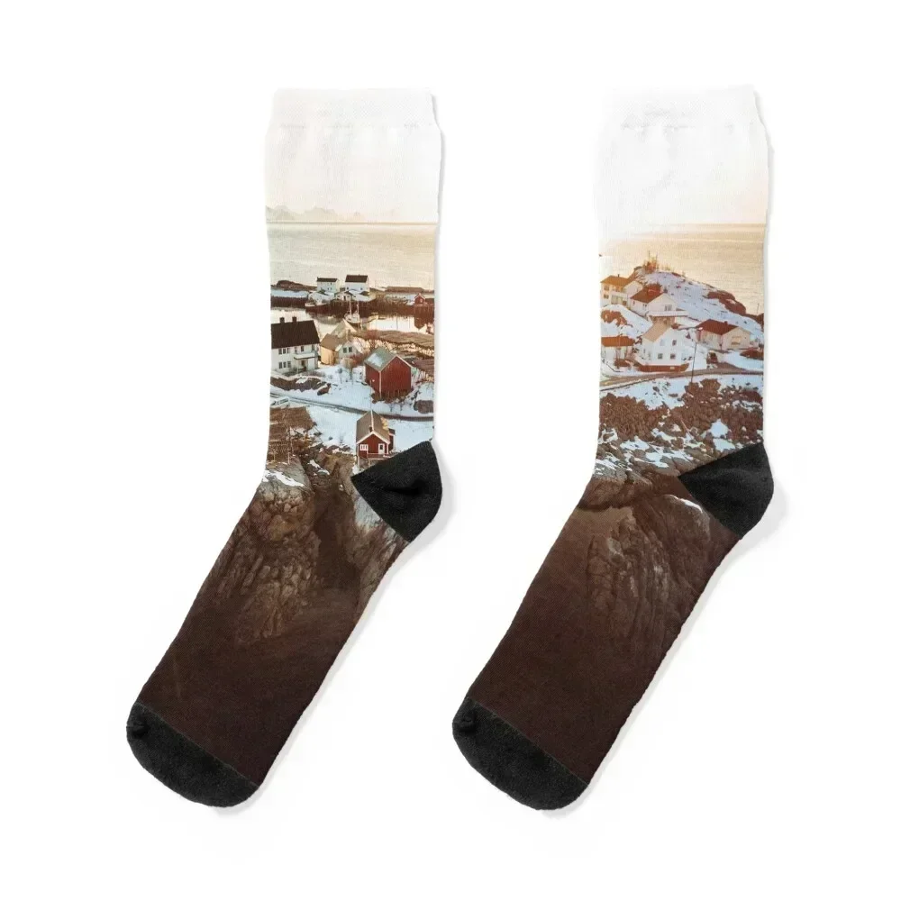 

reine village at the lofoten Socks sheer sports and leisure sports stockings hiphop Socks Male Women's